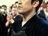 Japanese Susumo Takanabe react during the medal's cerimonony of Individual men  at the 15th World Kendo Championship in Novara,Italy, Friday 25,2012 (Ap Photo/Massimo Pinca-Press Office World Kendo Championship)