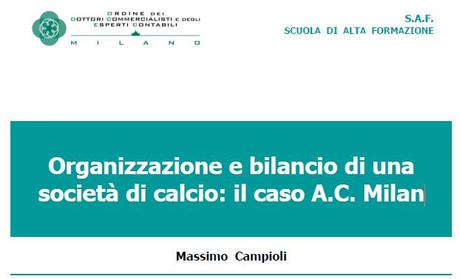 Campioli convengno milano Convegno ODCEC Milano: Il bilancio delle società di calcio