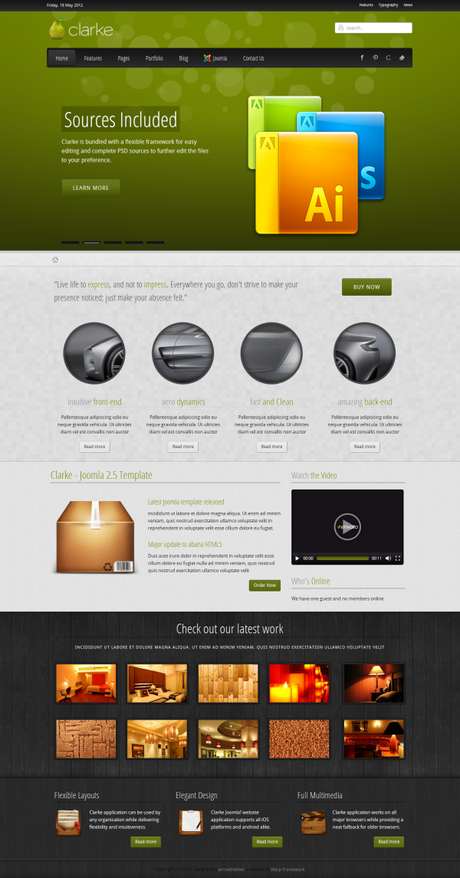 clarke template joomla