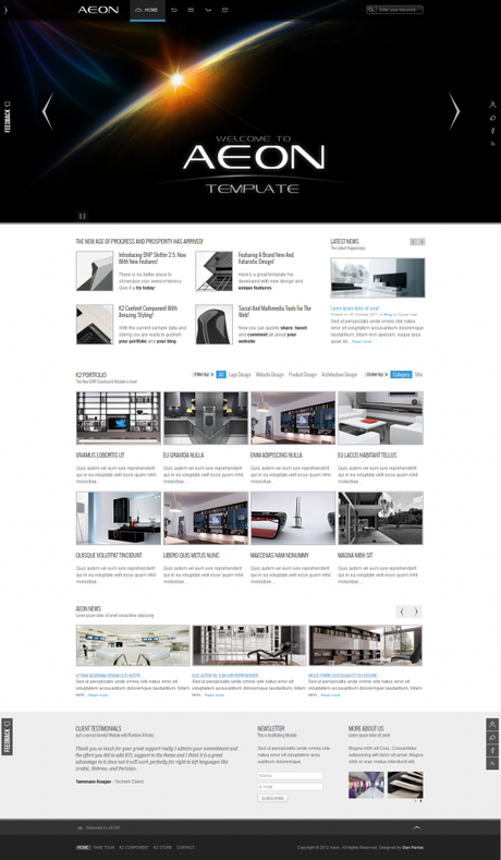 aeon joomla template