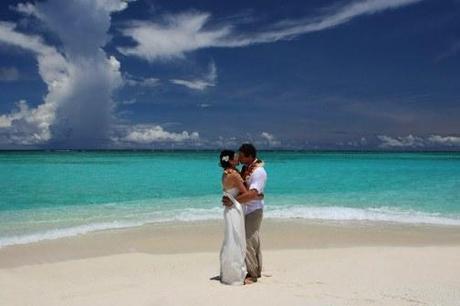 Una coppia sul banco di sabbia vicino a Royal Davui