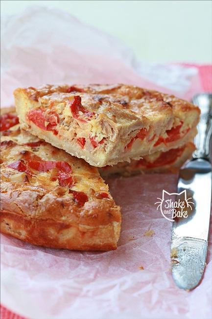 Quiche con tonno e peperoni