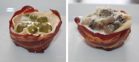 Cestini di pancetta croccante con crescenza e…