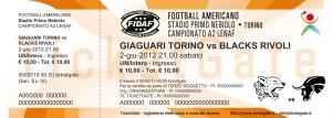 Vinci 1 biglietto per la sfida Giaguari Torino vs Blacks Rivoli