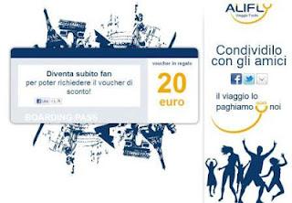 Alifly - Codice Sconto 20€ sui Voli