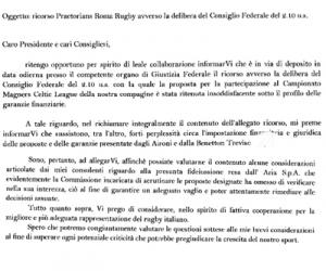 Aironi, Pretoriani, FIR e Nuova Franchigia: storia di una fideiussione