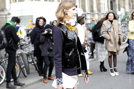 In the Street...Leaf, Ece and Elena in Marni for H&M;, Milan & Paris