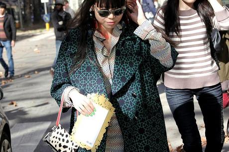 In the Street...Leaf, Ece and Elena in Marni for H&M;, Milan & Paris