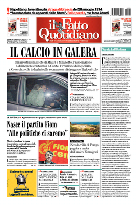 Calcioscommesse, prime pagine giornali in edicola