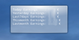 Visualizzare i guadagni di Adsense in un plasmoide