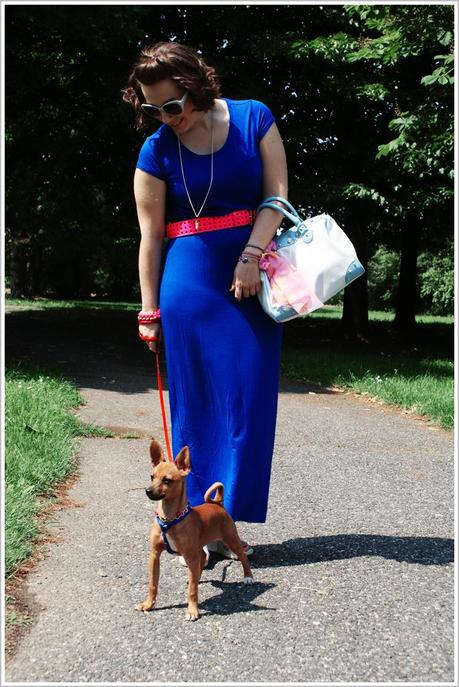 Look of the day: Electric blue & Fluo Pink!