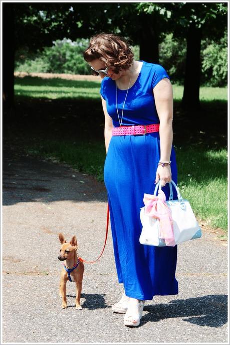 Look of the day: Electric blue & Fluo Pink!