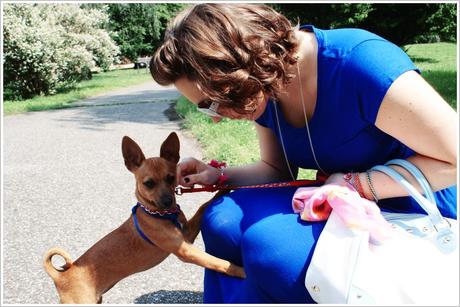 Look of the day: Electric blue & Fluo Pink!