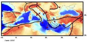 Posizione geografica dell'Italia, nella zona di convergenza tra la zolla africana e quella eurasiatica