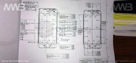 disegno tecnico e misure originali del nuovo iphone 5 di apple