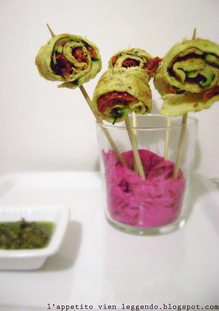 Frittata finger food - Lollipop style