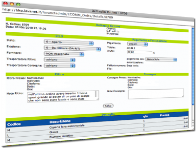 Lavanet Dettaglio Ordine