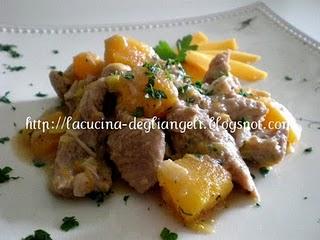 Spezzatino con zucca e porri al profumo di marsala