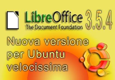 LibreOffice 3.5.4 per Ubuntu