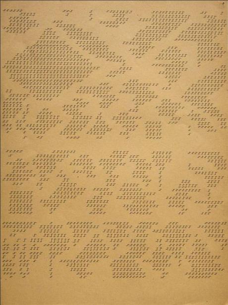 Dadamaino, gli anni ’70, Galleria Cortina, L'alfabeto della mente_Lettera 11_1979_cm50x34,5_china su cartoncino