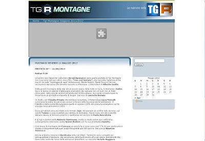 RAI TV MONTAGNE. TRASMISSIONE TELEVISIVA