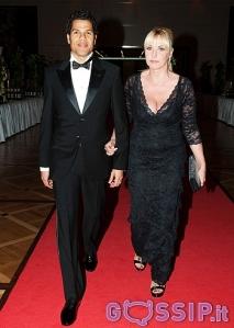 Antonella Clerici ed Eddy Martens elegantissimi agli Oscar del vino.