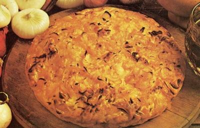 Focaccia con  le cipolle