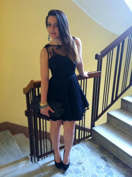 A little black lace dress