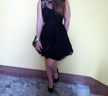 A little black lace dress
