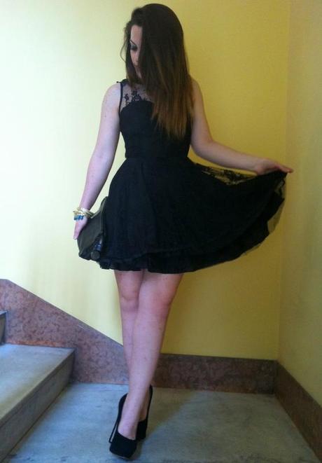 A little black lace dress