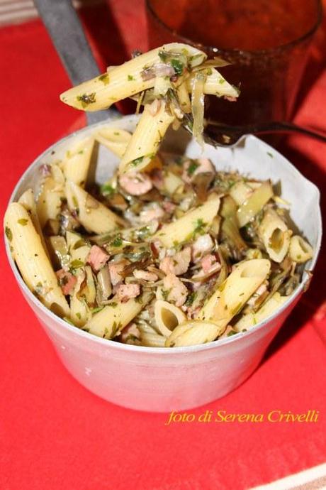 PENNE CON CARCIOFI E GUANCIALE di Dolcipensieri