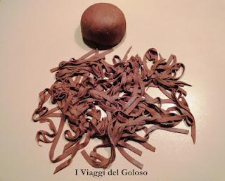 TAGLIATELLE AL CACAO CON GAMBERONI E MAZZANCOLLE