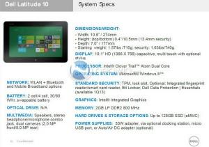 Tablet Windows 8: Dell Latitude  10