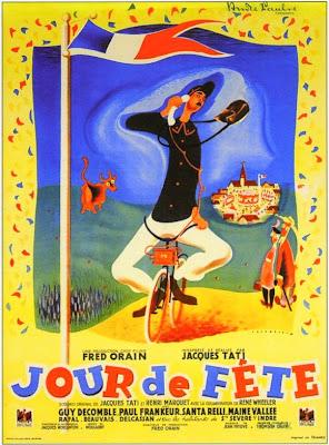 “Giorno di festa” di Jacques Tati: le divertenti avventure di un postino di campagna nella Francia dell’immediato dopoguerra.