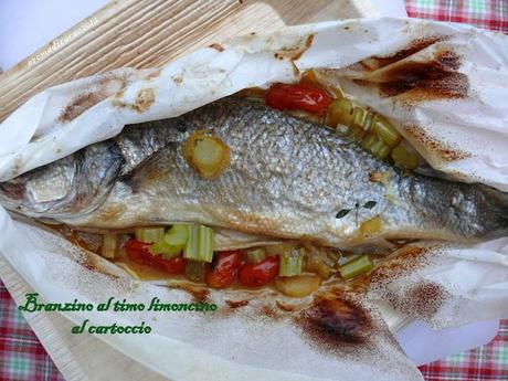 Branzino al cartoccio con Timo limoncino