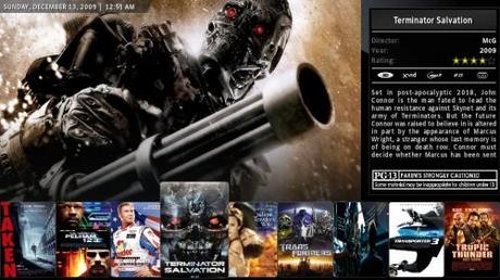 SKIN XBMC : Back-Row si aggiorna alla versione 3.5.7