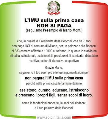 «L’IMU NON SI PAGA»: riceviamo e volentieri pubblichiamo.