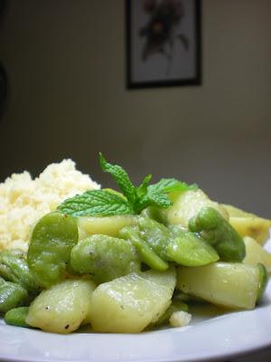 Spezzatino di Fave e Patate alla Menta