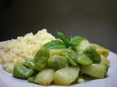 Spezzatino di Fave e Patate alla Menta