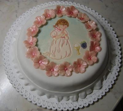 Torta per prima comunione o cresima di una bimba