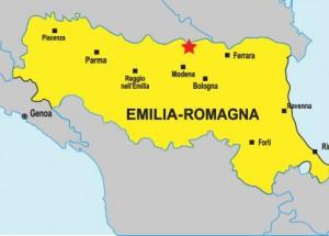 terremoto emilia cartina 300x215 Vacanze e sicurezza nelle spiagge della Romagna dopo il terremoto in Emilia
