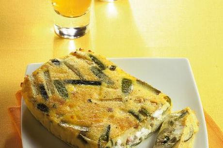 Frittata con bacon e zucchine