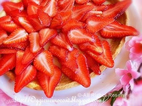 Crostata di Fragole con crema alla panna cotta