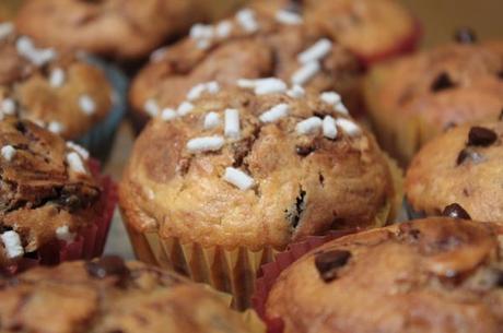 Muffin al lime con gocce di cioccolato