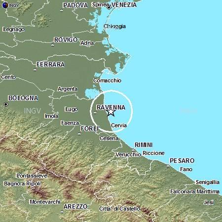 map loc t Terremoto Ravenna ore 6 del 6 6 2012 in contemporanea al passaggio di venere davanti al Sole