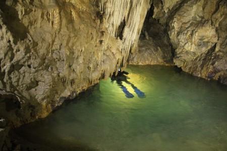 Luca Pedrali nuova immersione a Ol Valù di Tezza (Bg)