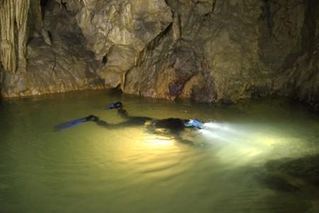 Luca Pedrali nuova immersione a Ol Valù di Tezza (Bg)