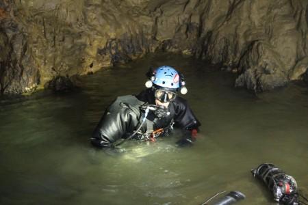 Luca Pedrali nuova immersione a Ol Valù di Tezza (Bg)