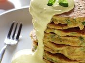 Zucchini pancake home-made mayo curry