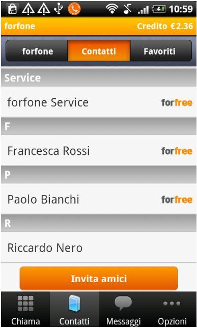 App Forfone: chiamate, sms gratuiti e 100 minuti al mese gratuiti verso rete fissa italiana